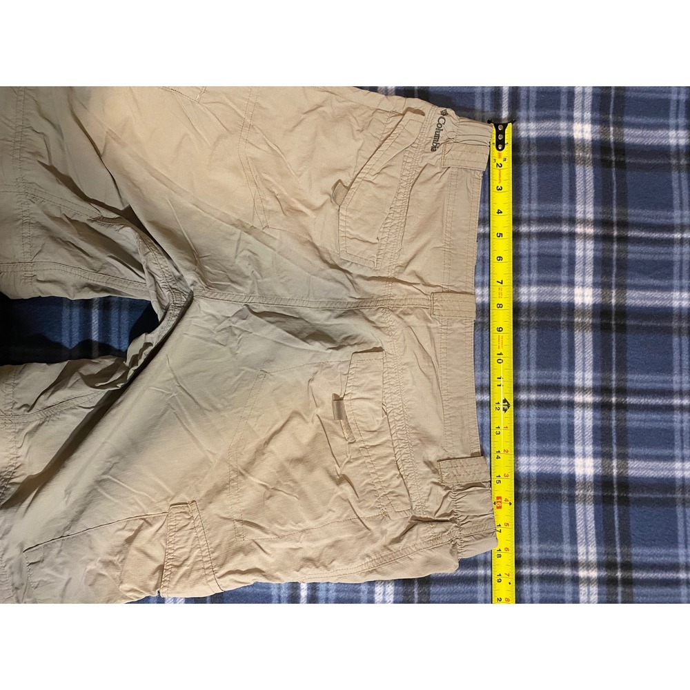 Columbia Mens Convertible Hiking Cargo Pants‎ Tan Beige Zip Off Shorts 34x25 - Picture 6 of 6